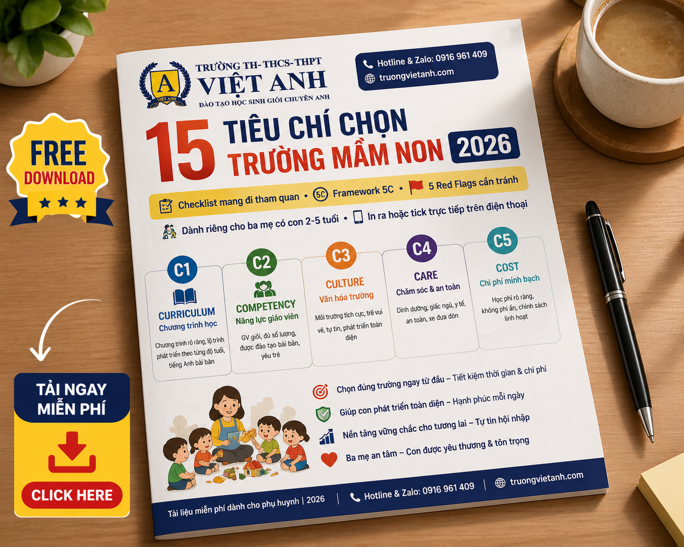 Checklist 15 Tiêu Chí Chọn Trường Mầm Non 2026